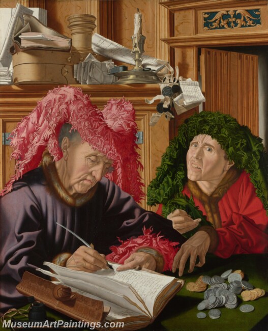 Marinus van Reymerswaele Two Tax Gatherers Painting