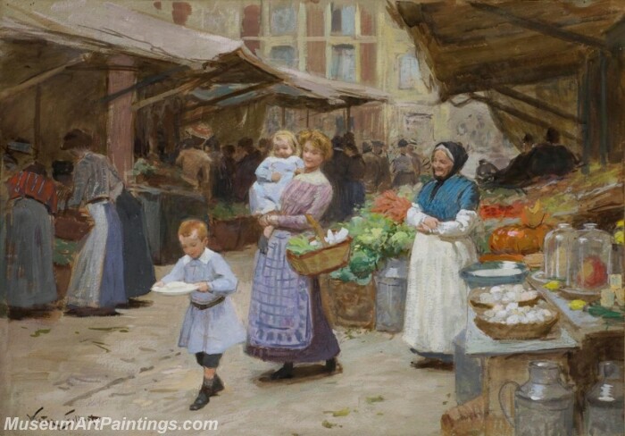 Market Scene Painting
