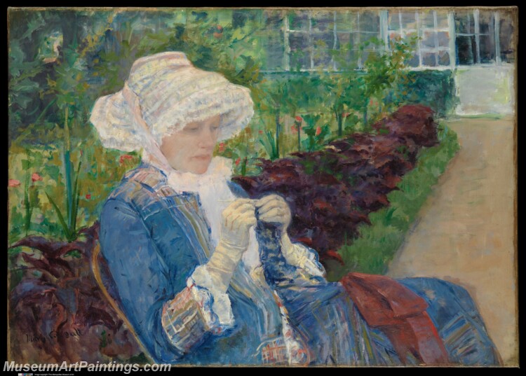 Mary Cassatt Lydia Crocheting in the Garden at Marly Painting