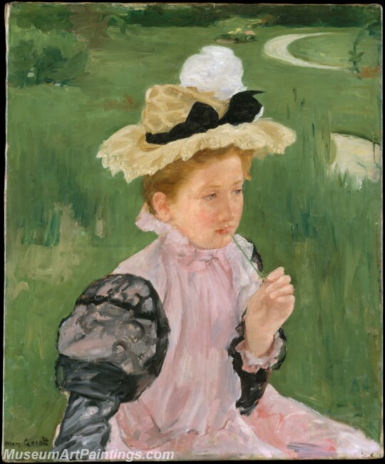 Mary Cassatt Portrait of a Young Girl Painting