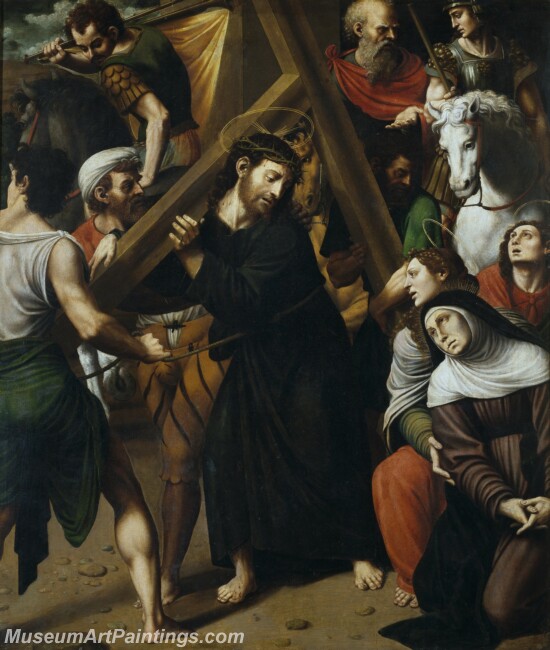 Masip Juan Vicente Cristo con la Cruz a cuestas Painting