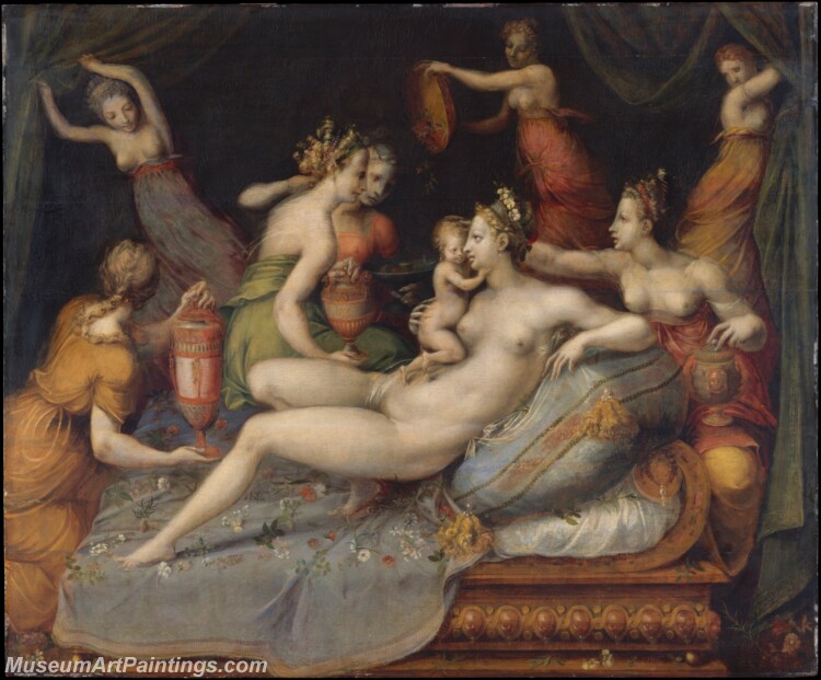 Master of Flora The Birth of Cupid Painting