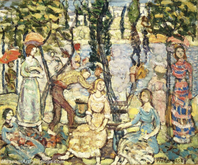 Maurice Brazil Prendergast Group of Figures Painting