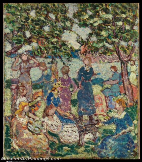 Maurice Brazil Prendergast Picnic by the Inlet Painting