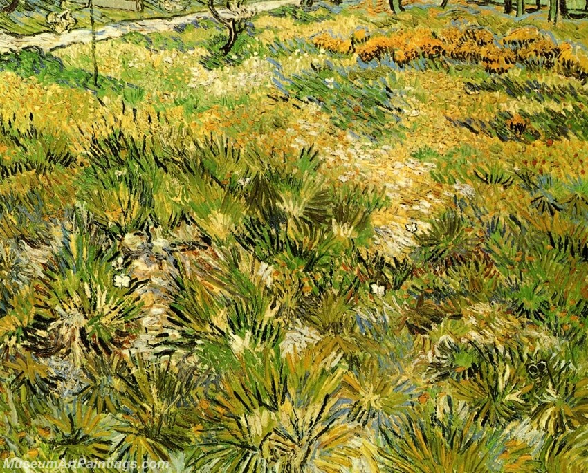 Meadow in the Garden of Saint Paul Hospital Painting