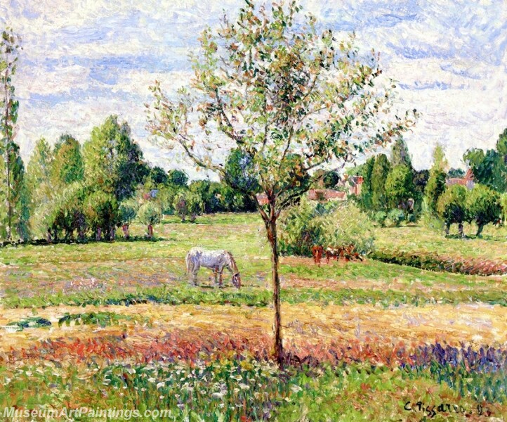 Meadow with Grey Horse Eragny Painting