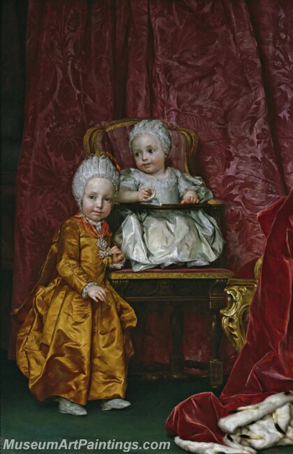 Mengs Anton Rafael Los archiduques Fernando y Maria Ana de Austria Painting