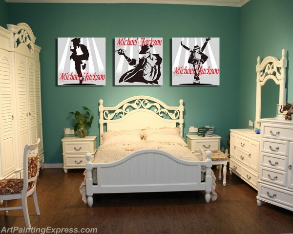 Michael Jackson Paintings Modern Wall Art Canvas Prints Sets Of 3 DPM05