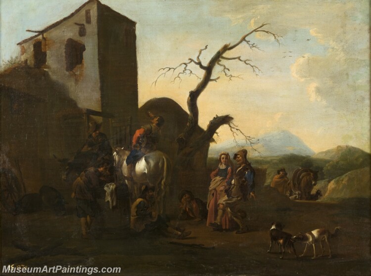 Miel Jan Parada de cazadores Painting