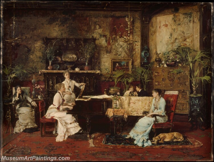 Mihaly Munkacsy The Music Room Painting