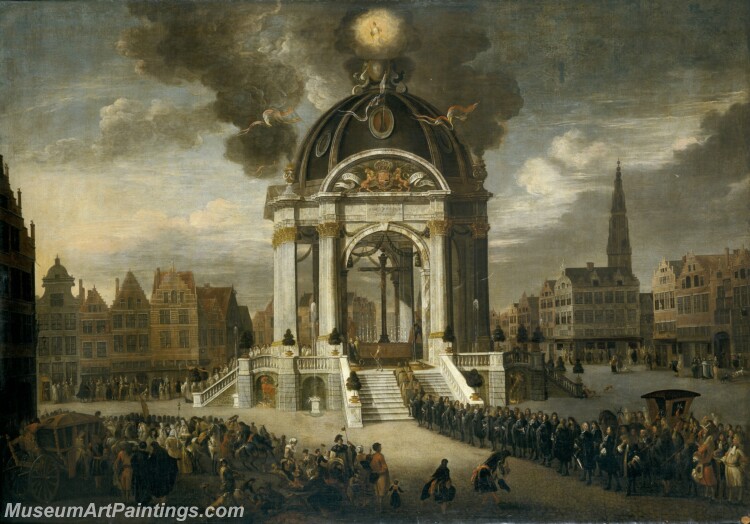 Minderhout Hendrik van La procesion de Cristo Redentor en Amberes Painting