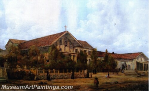 Mission Dolores and the Mansion House Painting