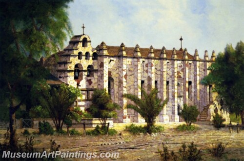 Mission San Gabriel Arcangel Painting