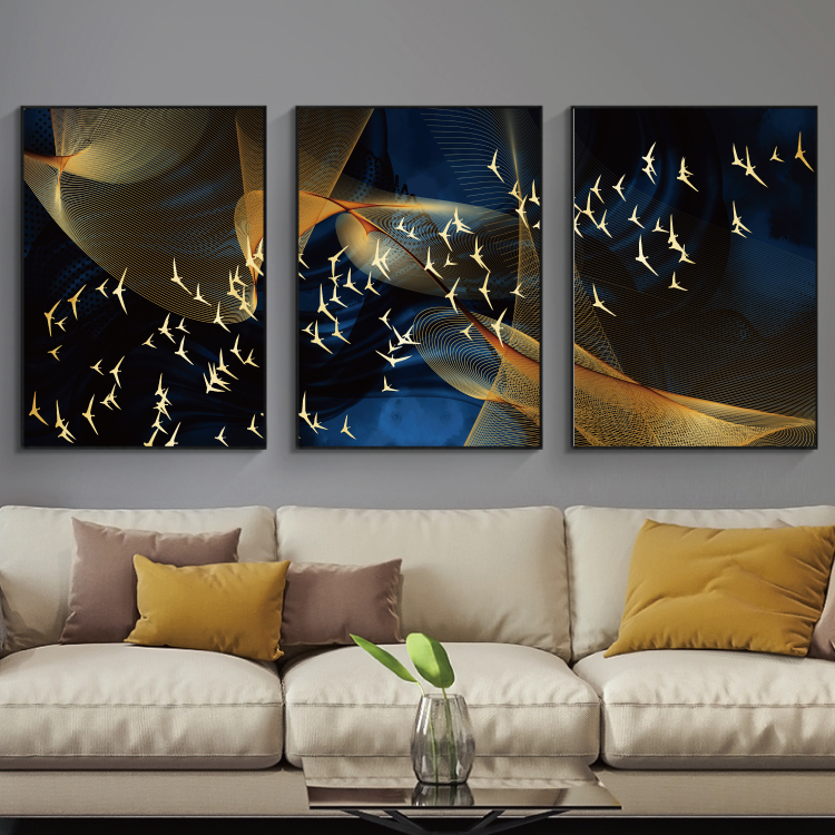 Modern Abstract Art Painting Gold Canvas Prints MAGC010