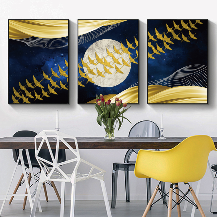 Modern Abstract Art Painting Gold Canvas Prints MAGC011