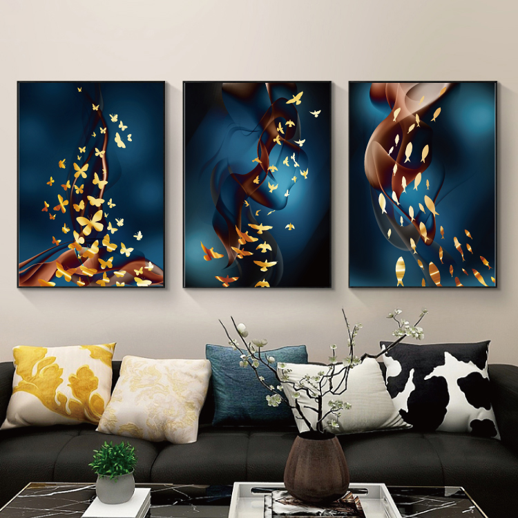 Modern Abstract Art Painting Gold Canvas Prints MAGC013