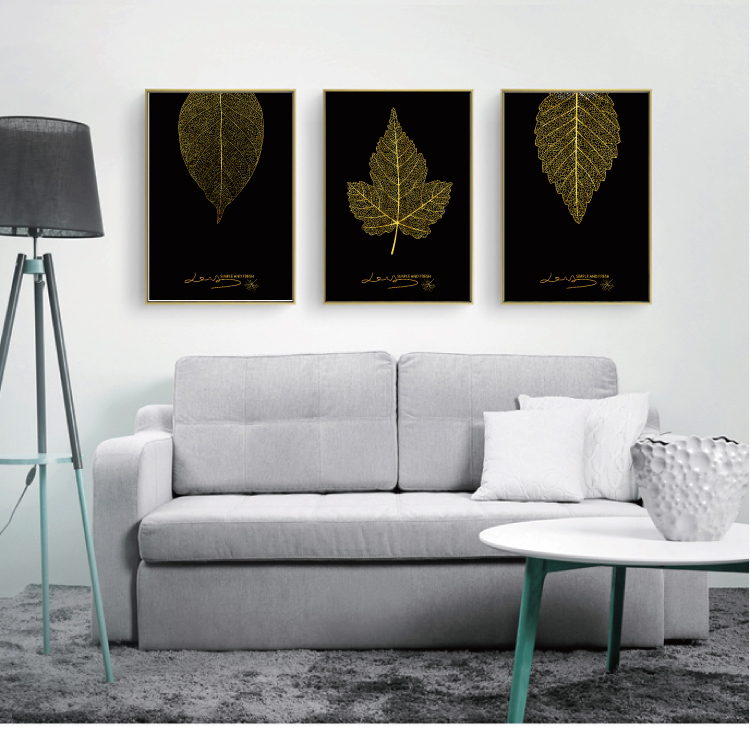 Modern Abstract Art Painting Gold Canvas Prints MAGC019