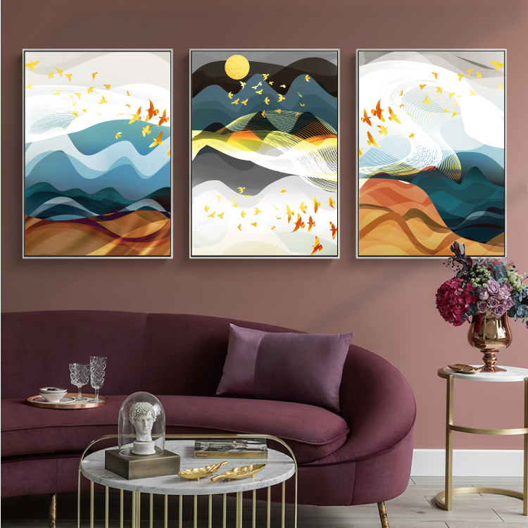 Modern Abstract Art Painting Gold Canvas Prints MAGC022