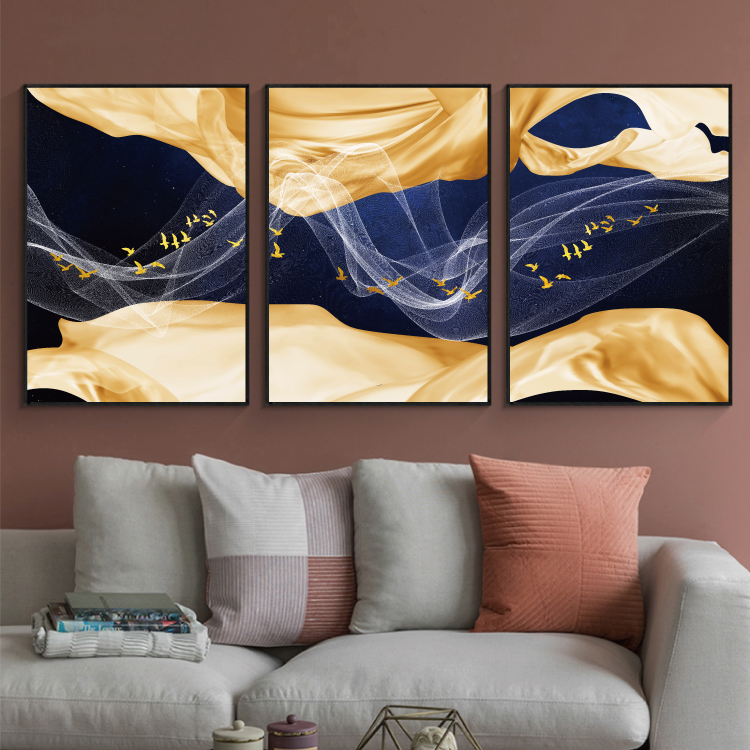 Modern Abstract Art Painting Gold Canvas Prints MAGC024