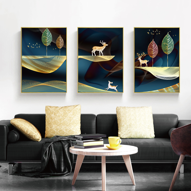 Modern Abstract Art Painting Gold Canvas Prints MAGC05