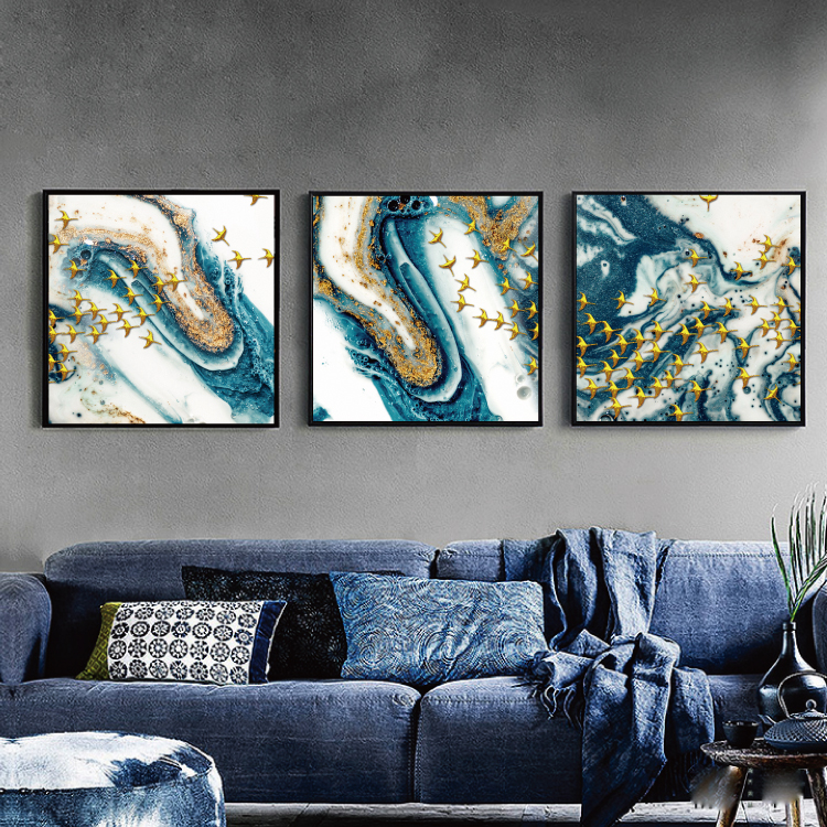 Modern Abstract Art Painting Gold Canvas Prints MAGC055