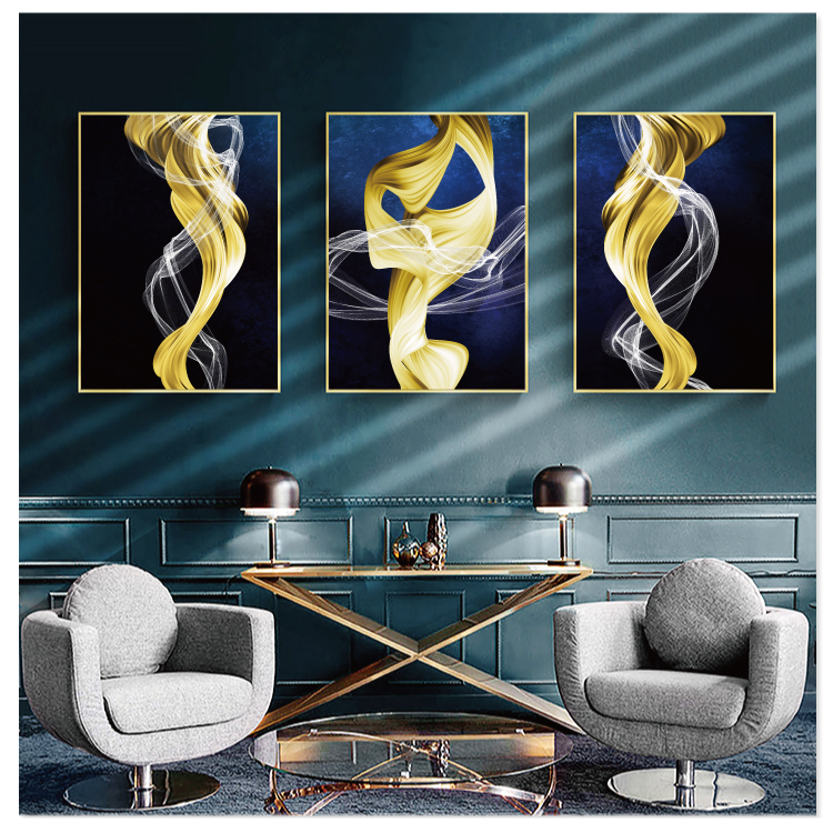 Modern Abstract Art Painting Gold Canvas Prints MAGC07