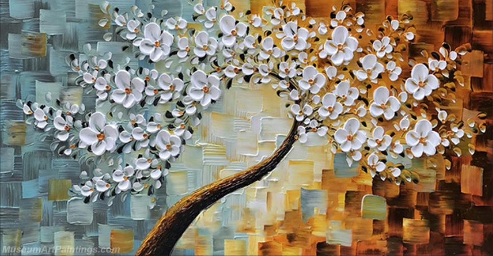 Modern Abstract Art Paintings Knife Oil Paintings Flower Tree Painting KFT010