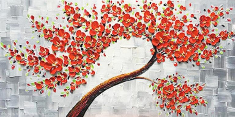 Modern Abstract Art Paintings Knife Oil Paintings Flower Tree Painting KFT011