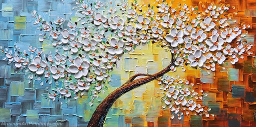 Modern Abstract Art Paintings Knife Oil Paintings Flower Tree Painting KFT012