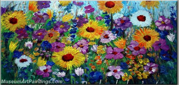 Modern Abstract Art Paintings Wild Flowers