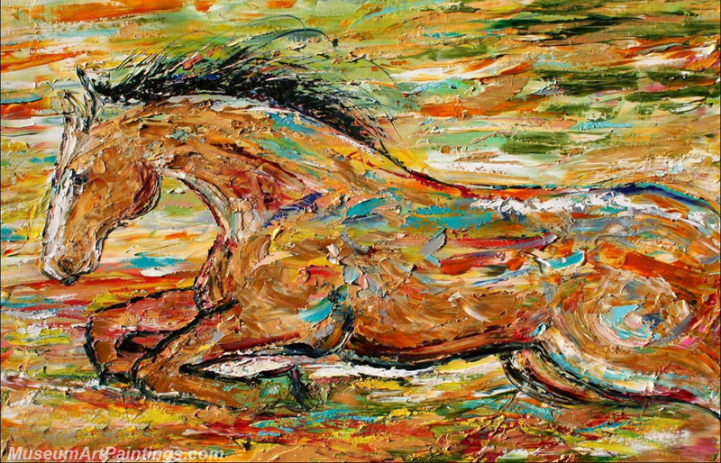 Modern Abstract Oil Paintings Horse MAS016