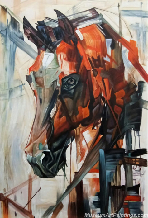 Modern Abstract Oil Paintings Horse MAS021