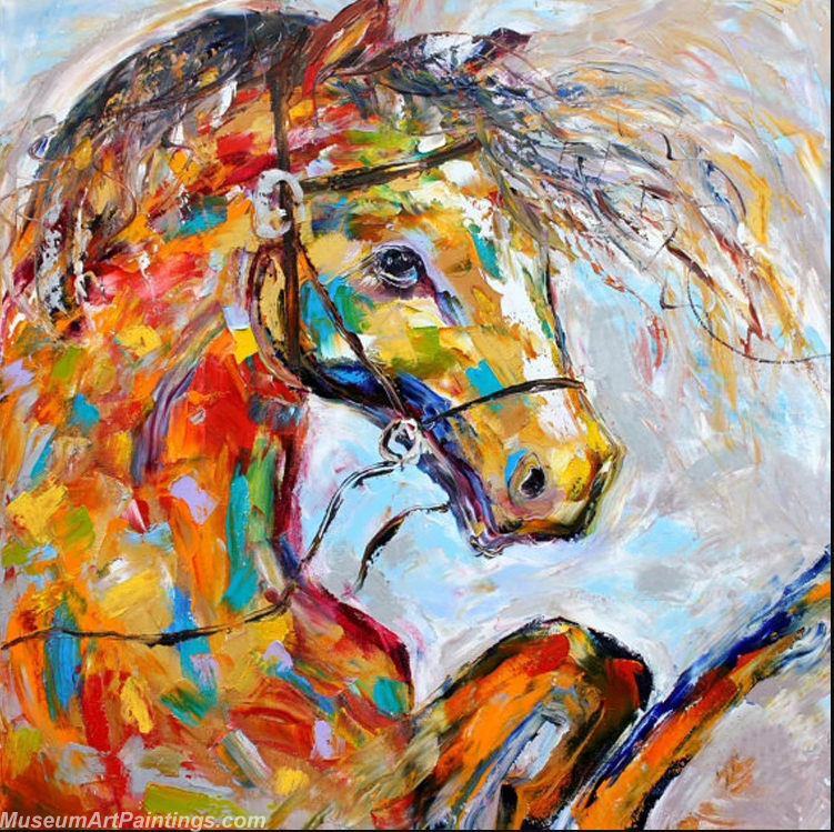 Modern Abstract Oil Paintings Horse MAS022