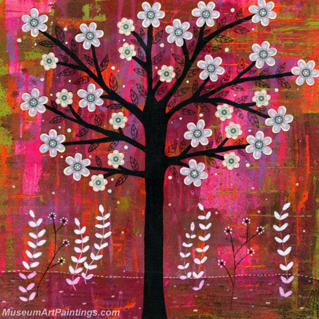 Modern Abstract Wall Art Painting Abstract Flower Tree Landscape Paintings MFL010