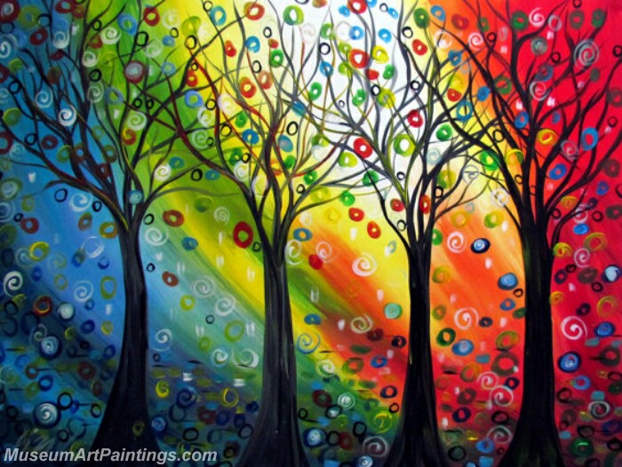 Modern Abstract Wall Art Painting Abstract Tree Landscape Paintings MTL010