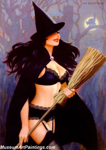 Modern Pinup Art Paintings Be Witching