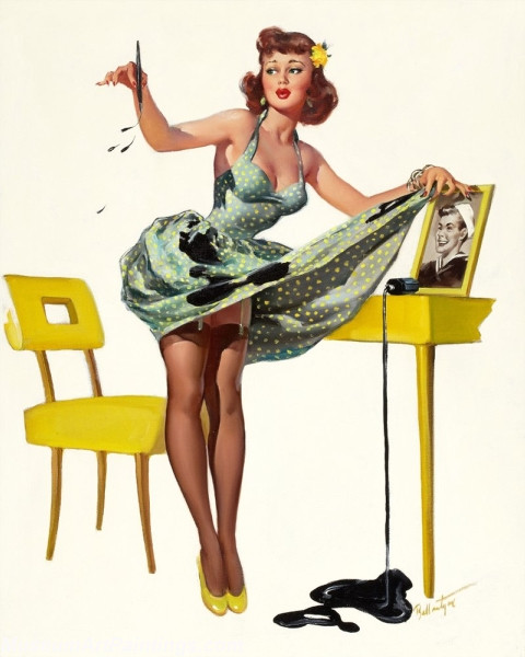 Modern Pinup Art Paintings Just An Inking