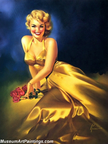 Modern Pinup Art Paintings Radiant Beauty