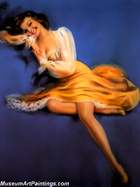 Modern Pinup Art Paintings Taking It Easy