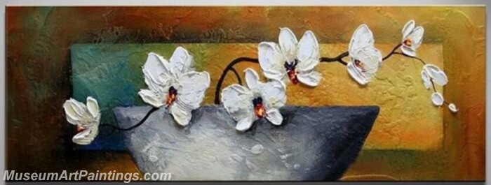 Modern Wall Art Abstract Flower Palette Knife Oil Painting On Canvas