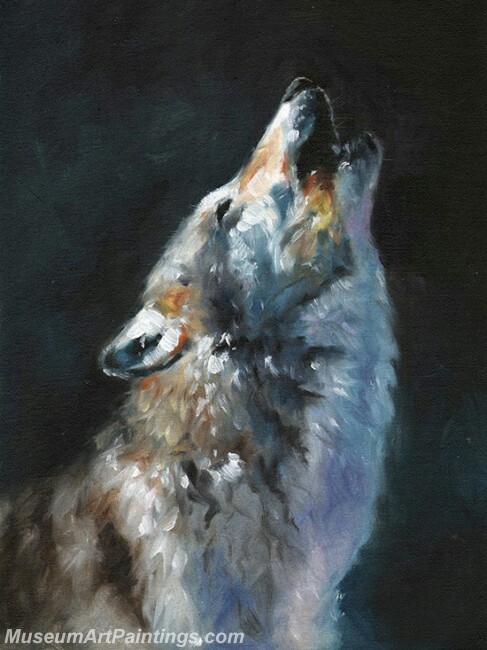 Modern Wall Art Paintings Wolf Oil Painting