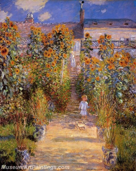 Monet's Garden at Vetheuil Painting