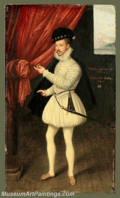 Monogrammist LAM Portrait of a Man in White Painting