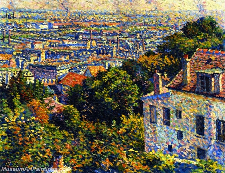 Montmartre from the Rue Cortot View towards Saint Denis Painting