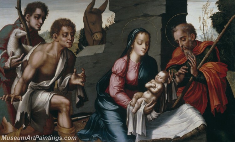 Morales Luis de Adoracion de los pastores Painting