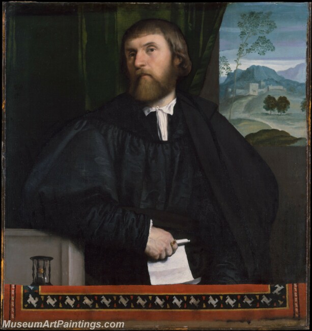 Moretto da Brescia Portrait of a Man Painting