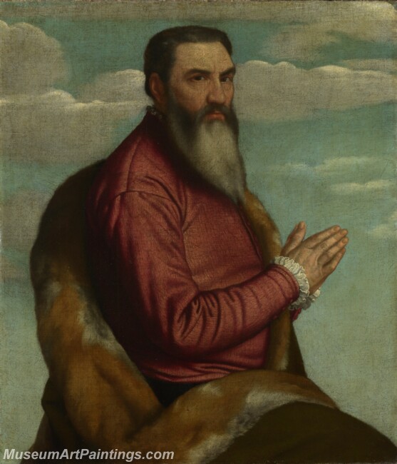 Moretto da Brescia Praying Man with a Long Beard Painting