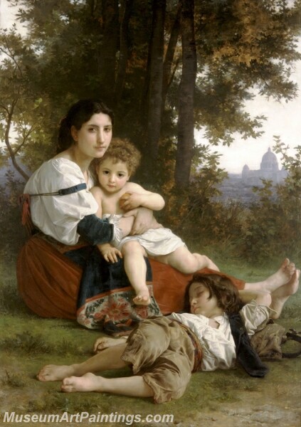 Mother and Children Painting