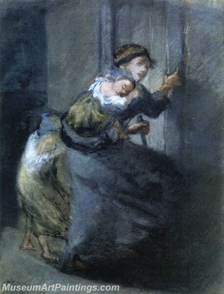 Mother and Two Infants Painting