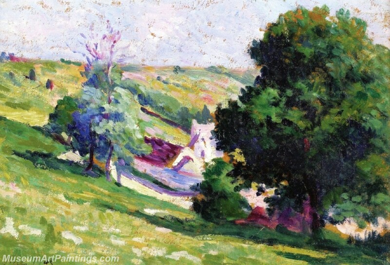 Moulineaux le Bouque de l'Arbres a l'Entree du Village Painting